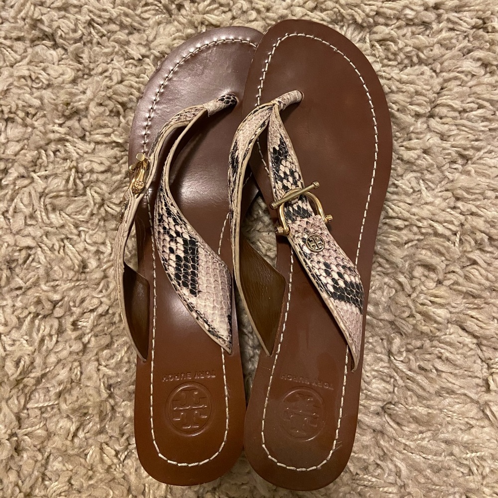Tory Burch snake skin sandals